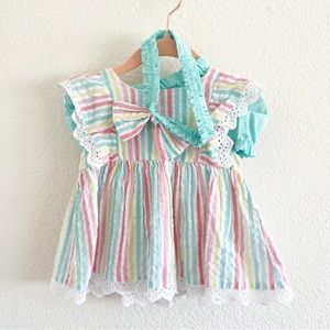 Little Me Striped 2PC Dress